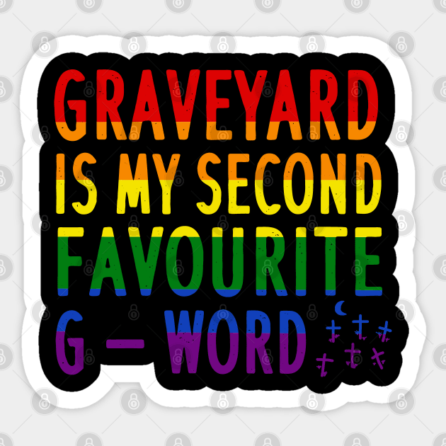 Halloween gay LGBT+ community cemetery scary Sticker by FindYourFavouriteDesign